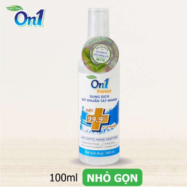 [Tiện dụng] Dung dịch rửa tay khô On1 dạng xịt 100ml tiện lợi - hương Bambo Charcoal